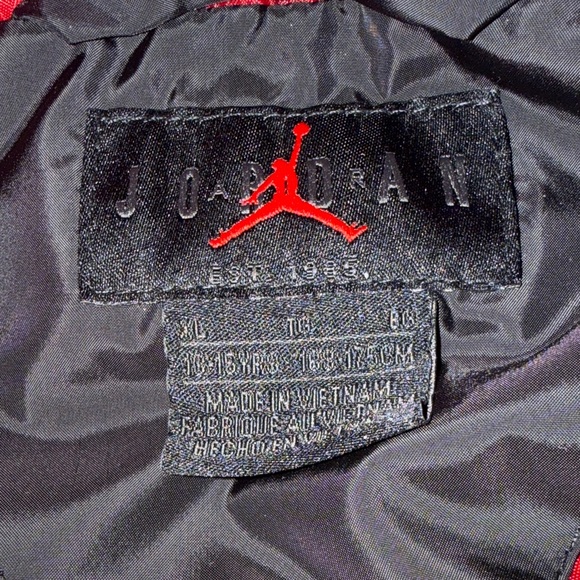 Jordan Black and Red Hooded Vest with White Sleeves - Picture 10 of 11